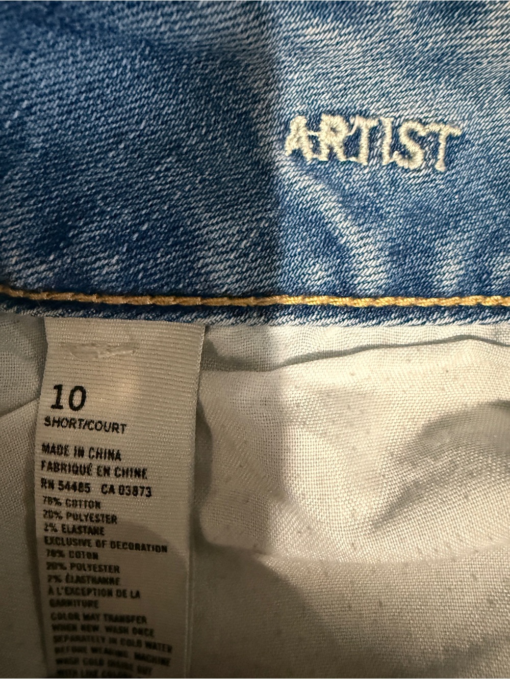 American Eagle Artist Jeans Size 10 Short Light Wash Distressed Bootcut Y2K - Picture 3 of 3